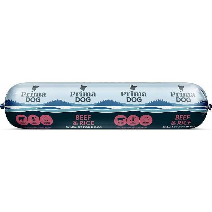 PRIMA naudanlihasta ja riisistä valmistettu makkara 800g