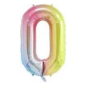 Riff Folio balons 100cm Numurs 0 Spīdīgs Krāsains Riff Folio balons 100cm Numurs 0 Spīdīgs Krāsains