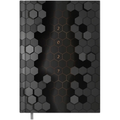 2027 Weekly Calendar Timer, A5, Hexagon Design, cardboard cover