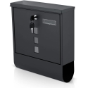 Humberg antrasiittivärinen postilaatikko 34x30,5x10 cm HM-861 Humberg antrasiittivärinen postilaatikko 34x30,5x10 cm HM-861