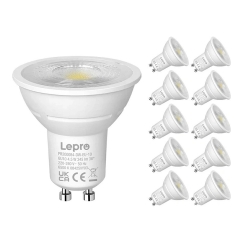 LEPRO 200084-DW-EU-10 GU10 himmennettävä LED-lamppu, 4.5W, 345 lm, 6500K, 38°, 10 kpl.