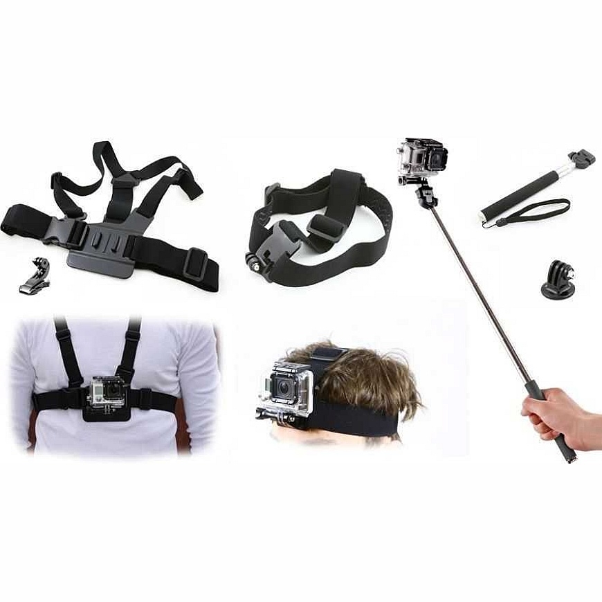 Xrec 3in1 monopood / pea rihm / rindkere kinnituskomplekt GoPro HERO 4/3+/ – 3
