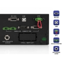 Qoltec Uninterruptible Power Supply UPS Pure Sine Wave RACK | 3kVA | 3000W | PF 1.0 | LCD | EPO | USB | On-line | Compatible wit
