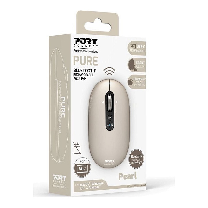 PORT CONNECT Pele | PURE MAC | Bezvadu | Bluetooth | Bežs – 5