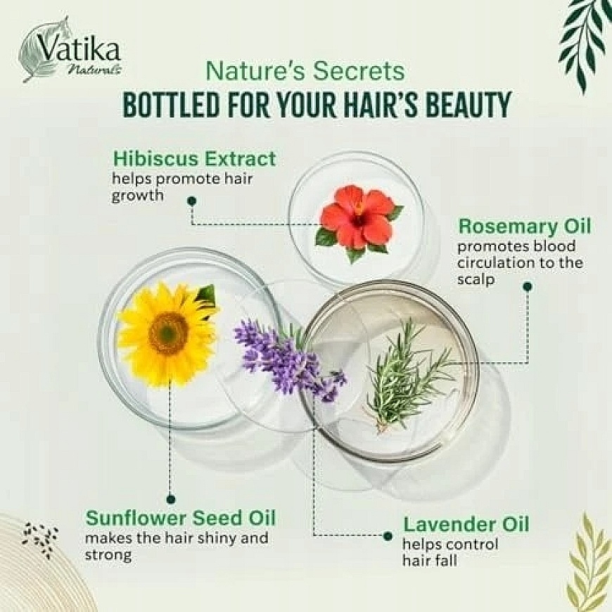 DABUR VATIKA Hibiscus Lavandas Stiprinošs Mati Eļļa 100ml – 3