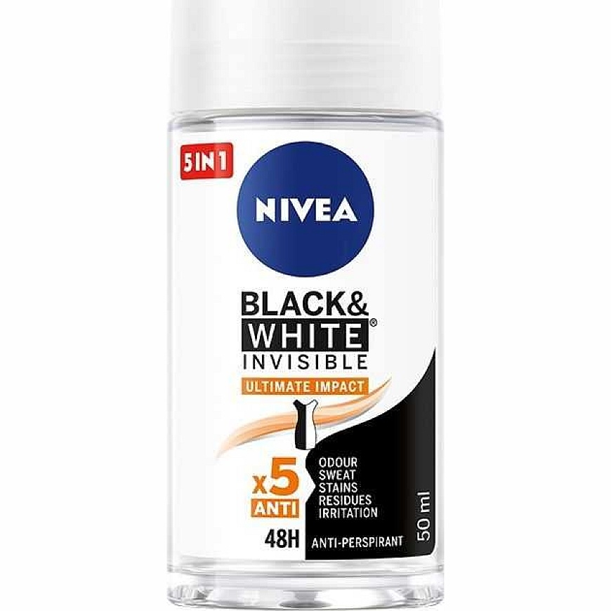 Nivea BLACK& WHITE INVISIBLE Ultimate Impact deodorant 5in1