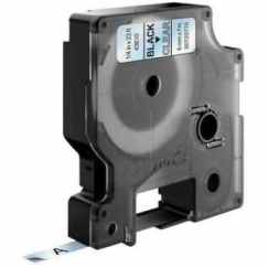 Этикетка Dymo D1 9 мм x 7 м черная на прозрачной основе