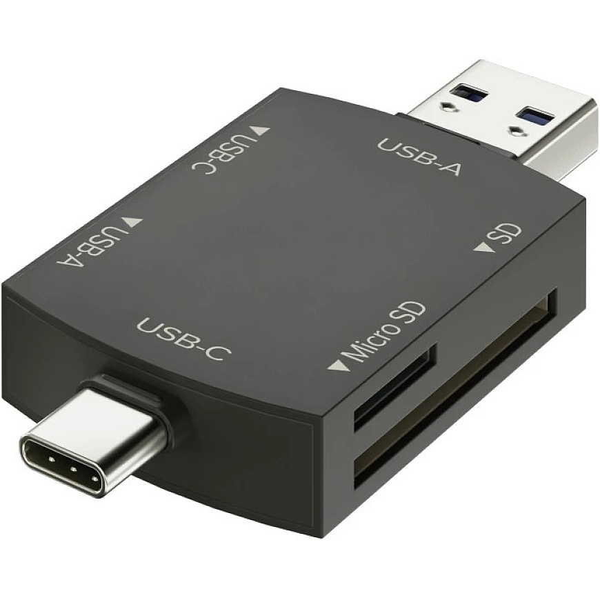 Memory Card Reader - Newell OTG 4-in-1 3.0 Hub USB-A, USB-C, 5 Gb/s