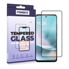 FoneKit Full Cover Tempered Glass, Motorola Moto G87/G77/G67