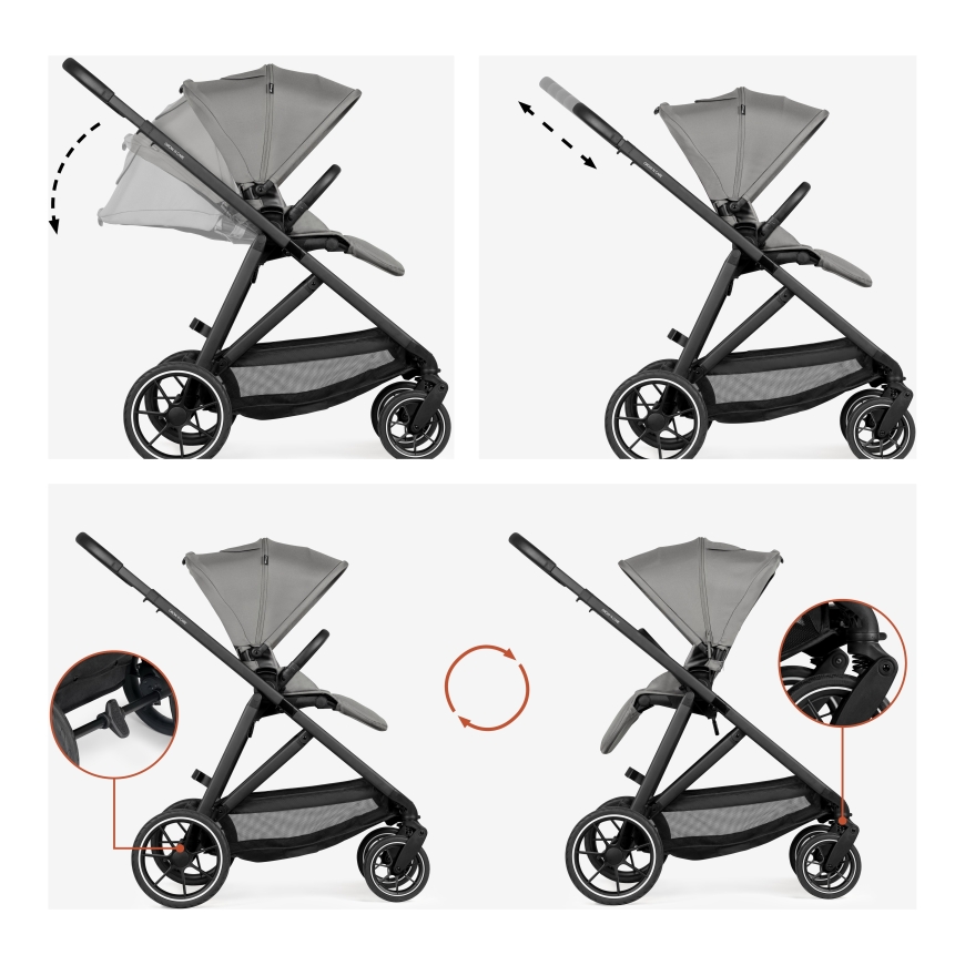 Hauck Grow N Care divāna rati, pelēks – 2