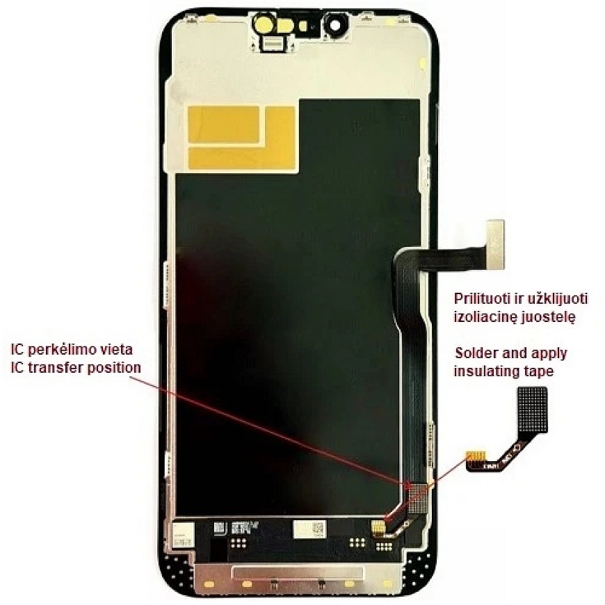 Telefono Ekrano Modulis - HX iPhone 13 Pro Max LTPO Minkštas OLED 120 Hz Ekranas
