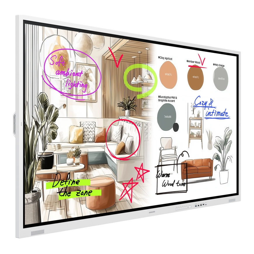 Samsung WM85FX Interaktiivne tahvel 2,16 m (85") 3840 x 2160 pikslit Puutetundlik ekraan Hall, Valge – 2