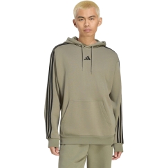 Vyriška bliuzonas adidas Essentials 3-Stripes French Terry su gobtuvu alyvuogių KY4204 (2XL)
