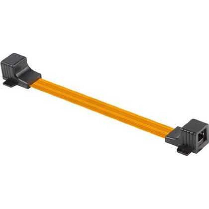 Lanberg Inline coupler slim RJ45 Cat.5e 17cm Orange