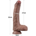 LoveToy 8,5 дюймовый двухслойный силиконовый фалос