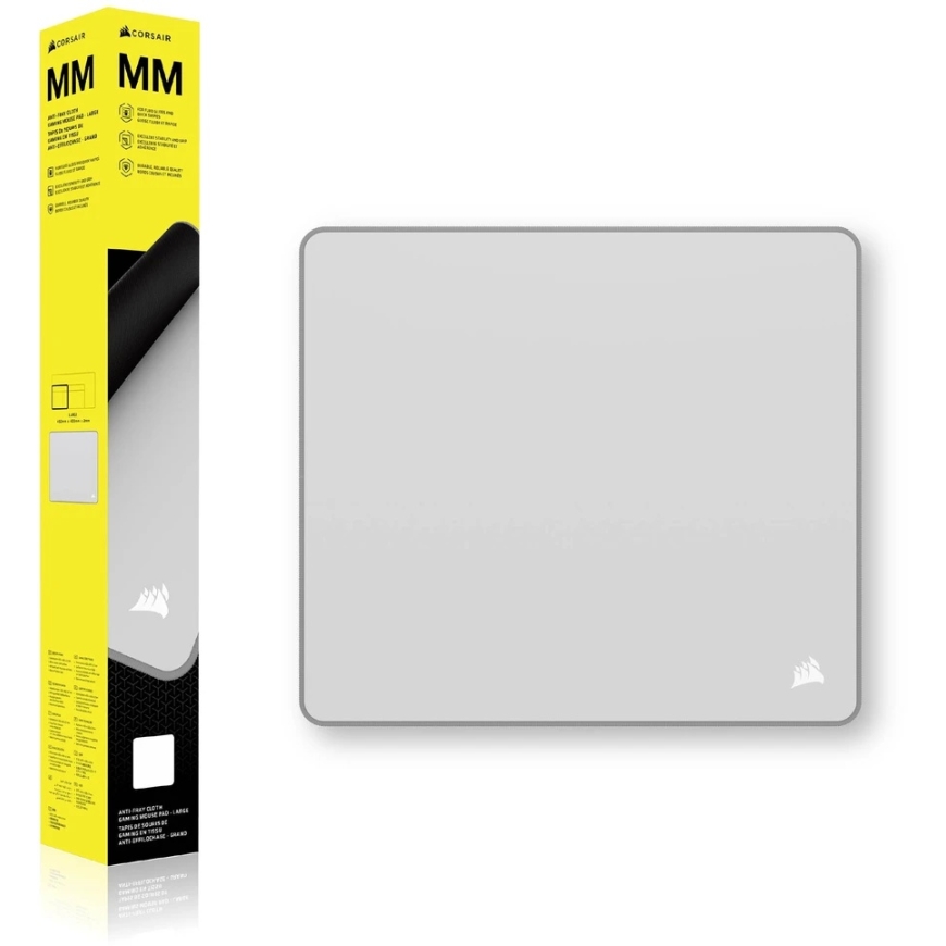 CORSAIR MM Gaming Mouse Pad, Fabric Surface, Anti-Fray Edges – Gray, L