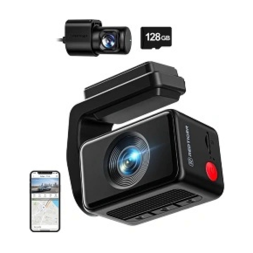 REDTIGER F4 Pro WiFi 4K + 1080p 128GB Automobilių kamera – 2