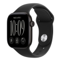 Apple Watch Series 12 (GPS) 42 mm musta alumiinikuori ja musta urheiluranneke, S/M