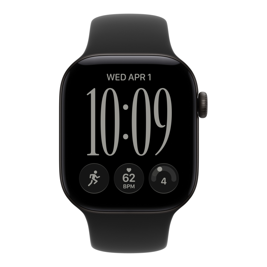 Apple Watch Series 12 (GPS) 42 mm black aluminum case and black sports band, S/M – 2