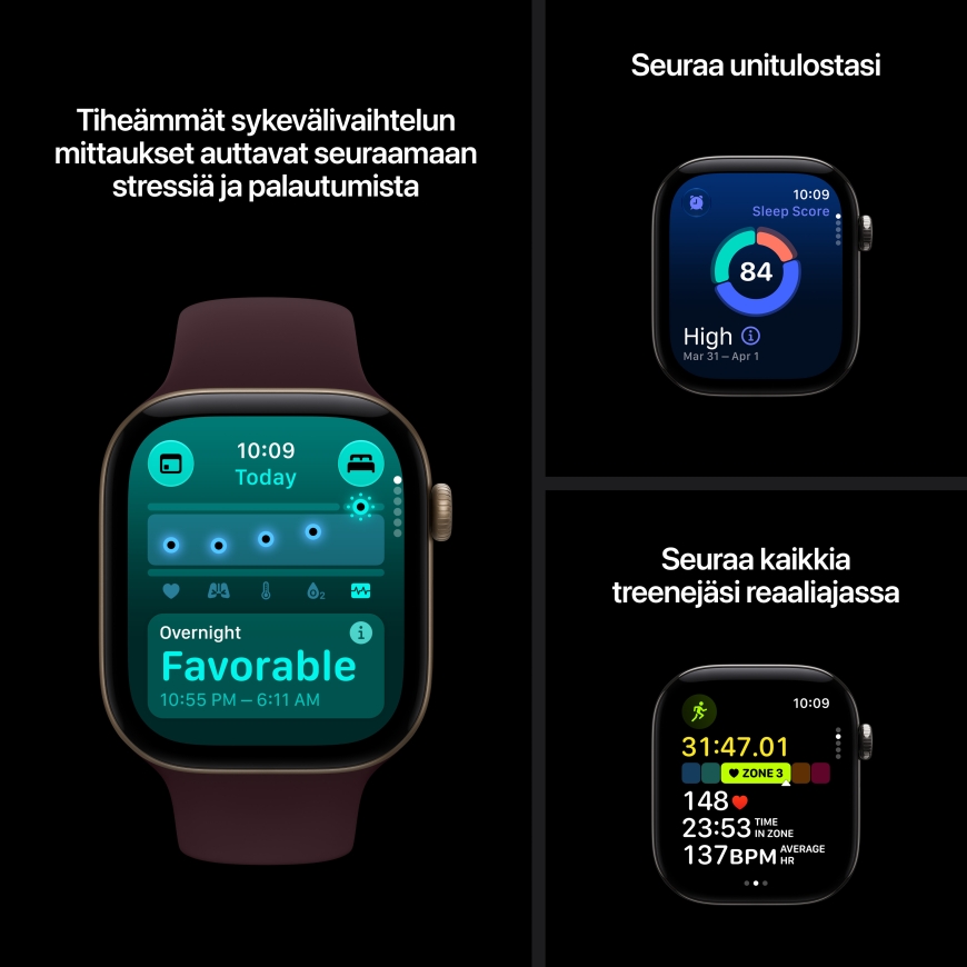 Apple Watch Series 12 (GPS) 42 mm juodas aliuminio korpusas ir juodas sporto dirželis, S/M – 5
