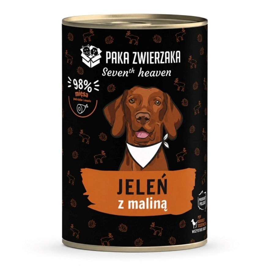 PAKA ZWIERZAKA Seventh Heaven Jänes vaarikatega Mono - märg koeratoit - 400g