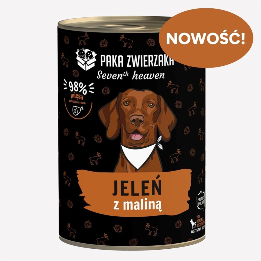 PAKA ZWIERZAKA Seventh Heaven dzērveņu liellopu gaļa ar avenēm Mono - mitrie suņu barība - 400g – 2