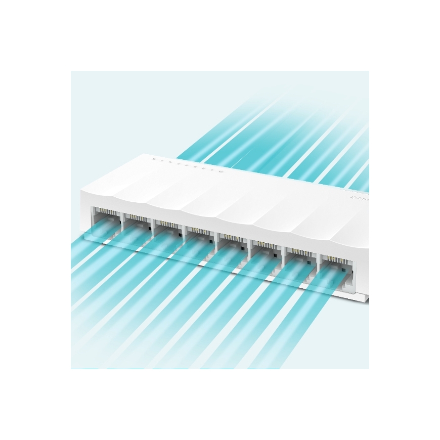 TP-Link LS1008 verkkokytkin Hallitsematon Fast Ethernet (10/100) Valkoinen – 5