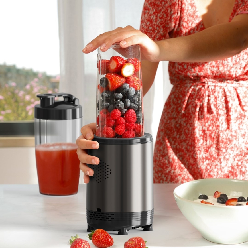 Black+Decker BXJBA1203E 1000 W hand blender + 2 bottles + 2 lids – 4