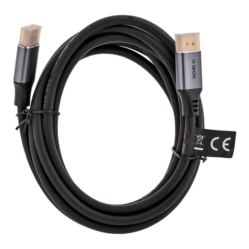 iBox ITVDP013 DisplayPort kaabel 4K 60Hz kuldne pistik 3 m – 3