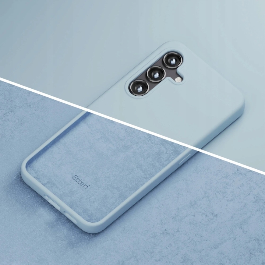 Силиконовый Маг-чехол светло-голубого цвета для Samsung Galaxy S25 – 4