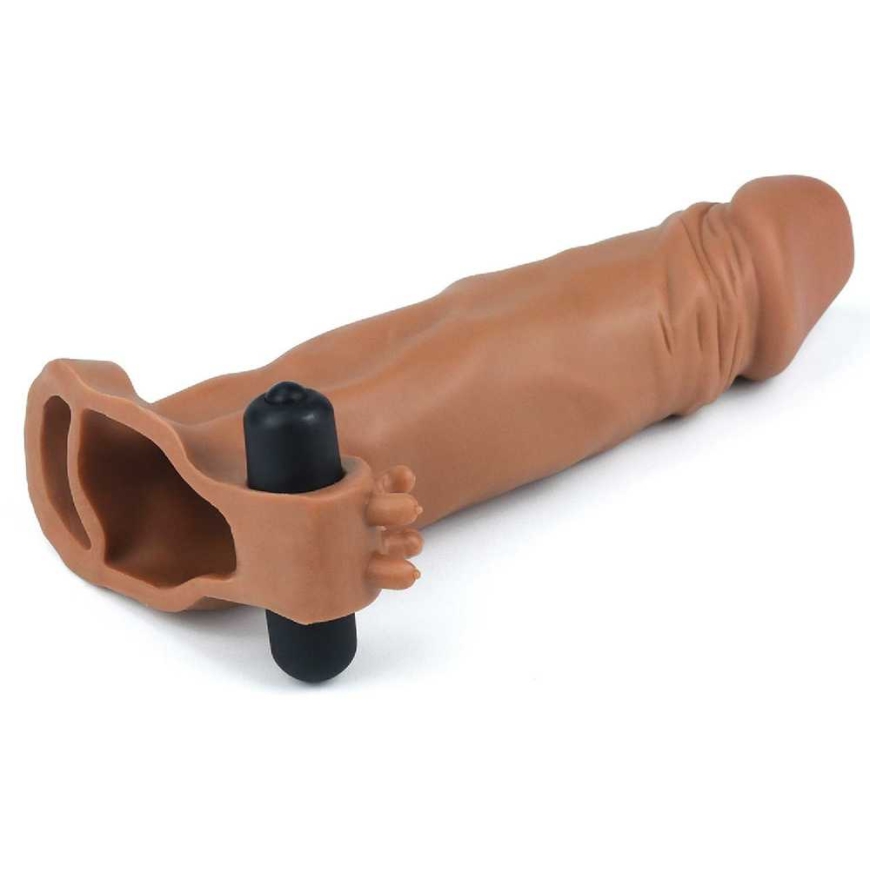 Lovetoy "Pleasure X Tender" vibrējoša dzimumlocekļa uzmava, brūna – 4