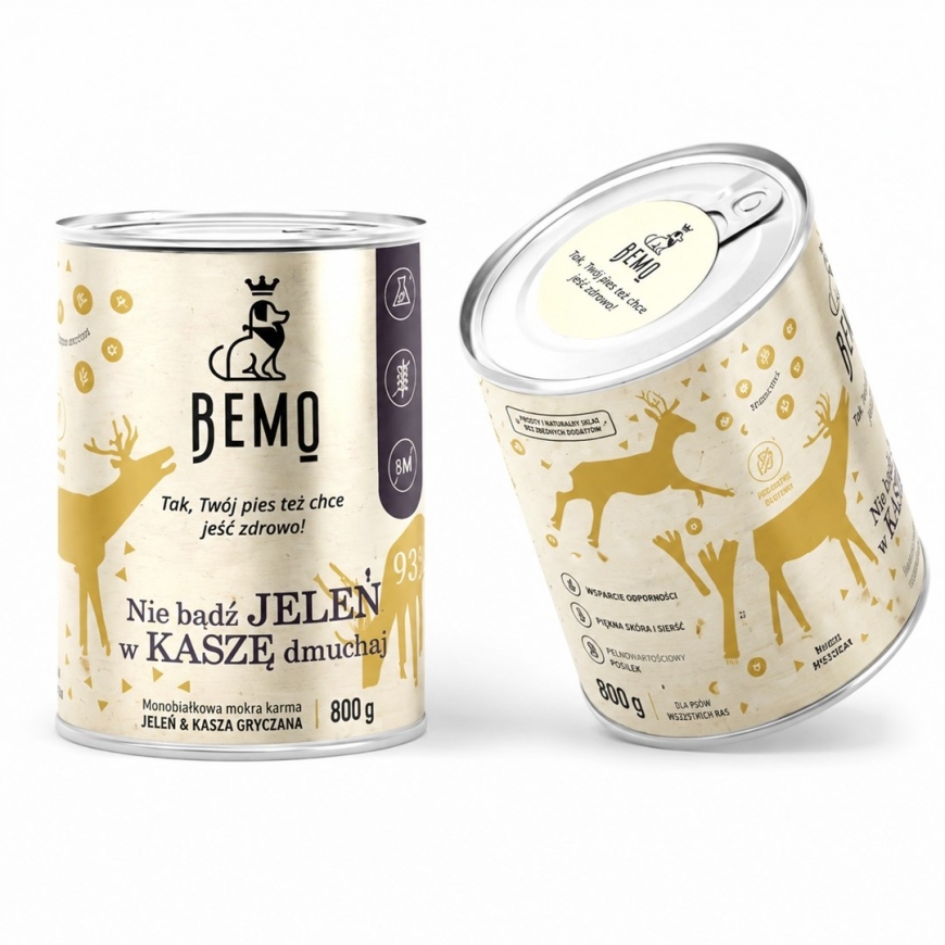 BEMO Ära ole põder, ära puhu putru Mono - märg koeratoit - 800g