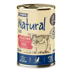 NATURAL Vasikanliha kananmaksalla - kostea kissanruoka - 400g