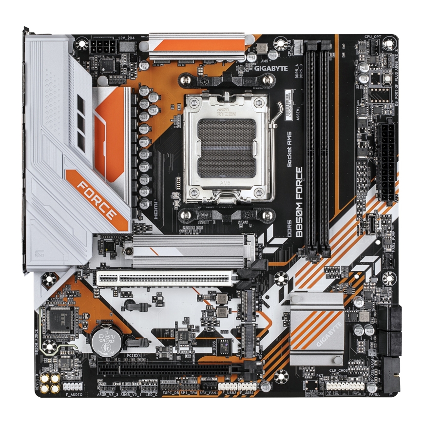 GIGABYTE B850M FORCE pagrindinė plokštė AMD B850 AM5 lizdas „micro ATX“ – 2