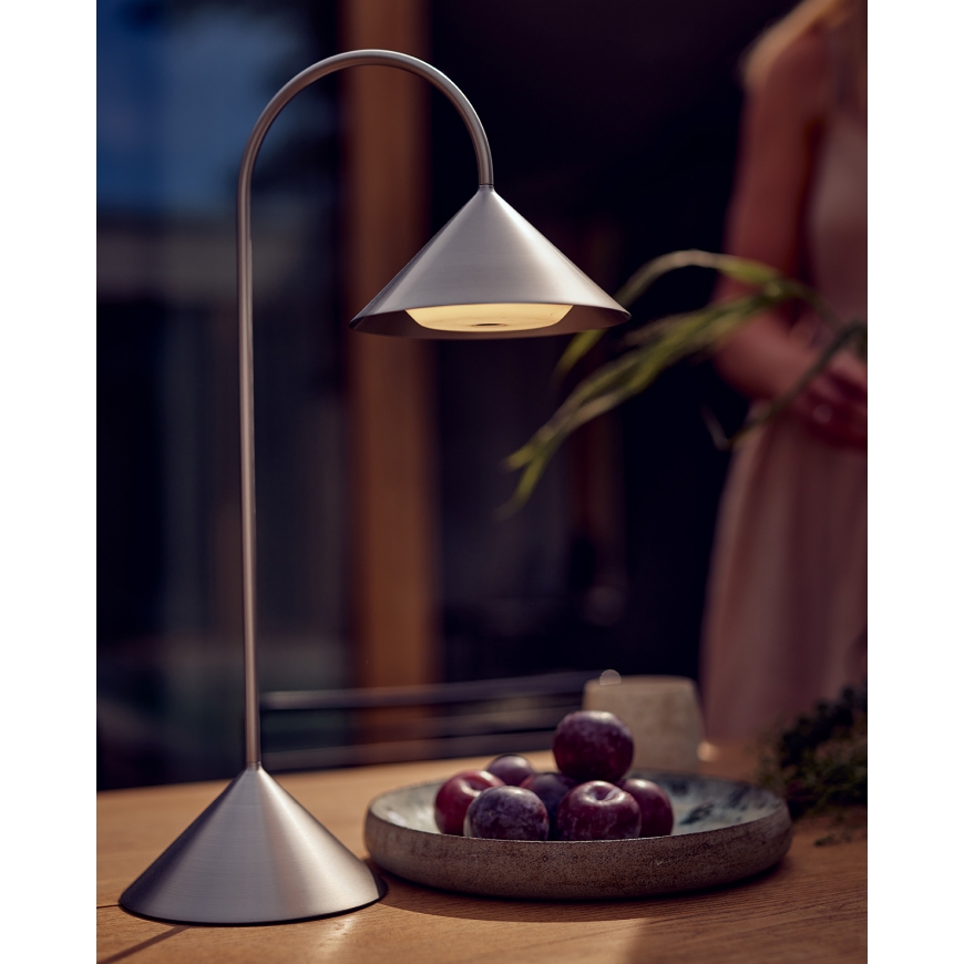 Frandsen Grasp Pārejošā Galda Lampa, Pulēta Nerūsējošā Tērauda, 47 cm – 5
