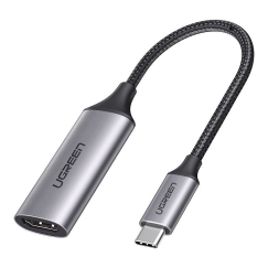 Ugreen 70444 videokaapeli-adapteri HDMI-tyyppi A (vakio) USB Type-C Alumiini, Musta