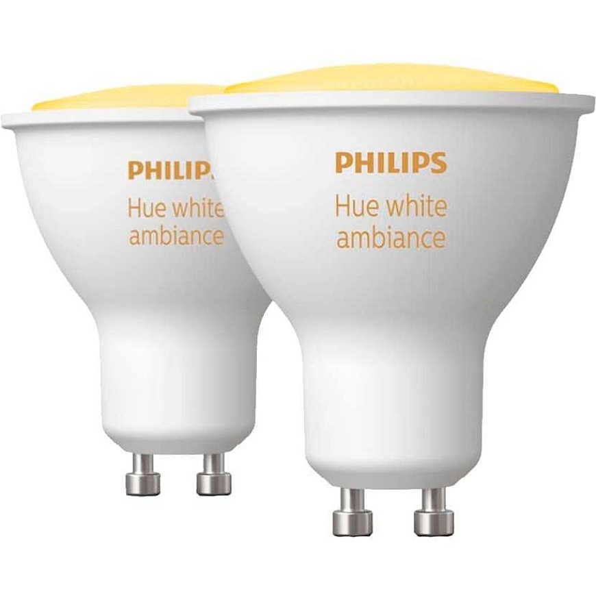 Philips Hue White Ambiance GU10 + Bridge LED lamp twin pack – 3