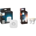 Philips Hue White Ambiance GU10 + Bridge LED lamp twin pack Philips Hue White Ambiance GU10 + Bridge LED lamp twin pack