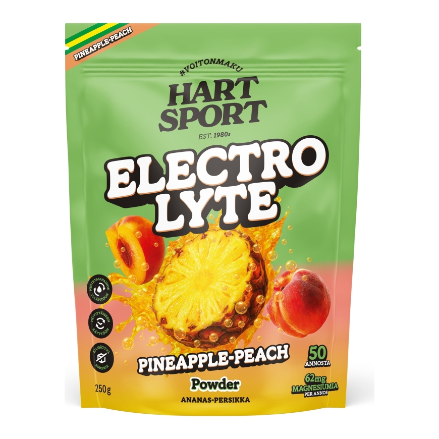 Hart-Sport Elektrolių milteliai, Ananasai-Persikai, 250g