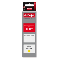 Activejet AC-G46Y tintes kārtridžs Canon printeriem, aizvieto Canon GI-46Y Supreme 135 ml dzeltenā