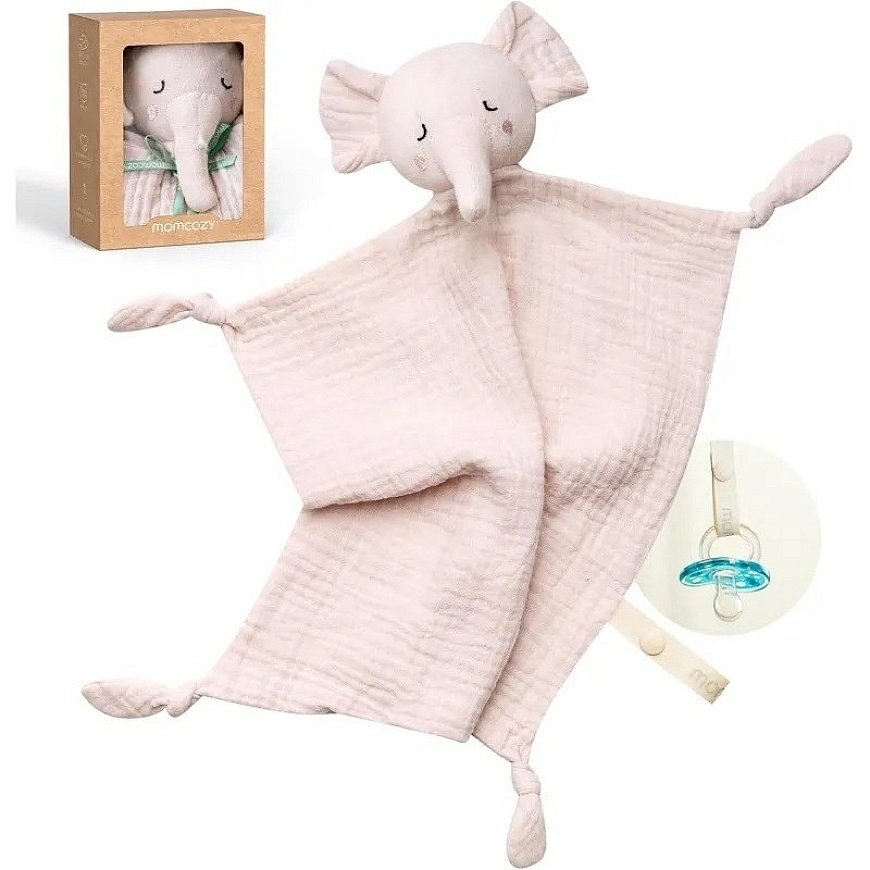 Momcozy puuvillane elevandi tekk beebidele, roosa