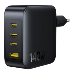 Baseus EnerFill FH11 140W USB-A + 3xUSB-C QC PD3.1 melns