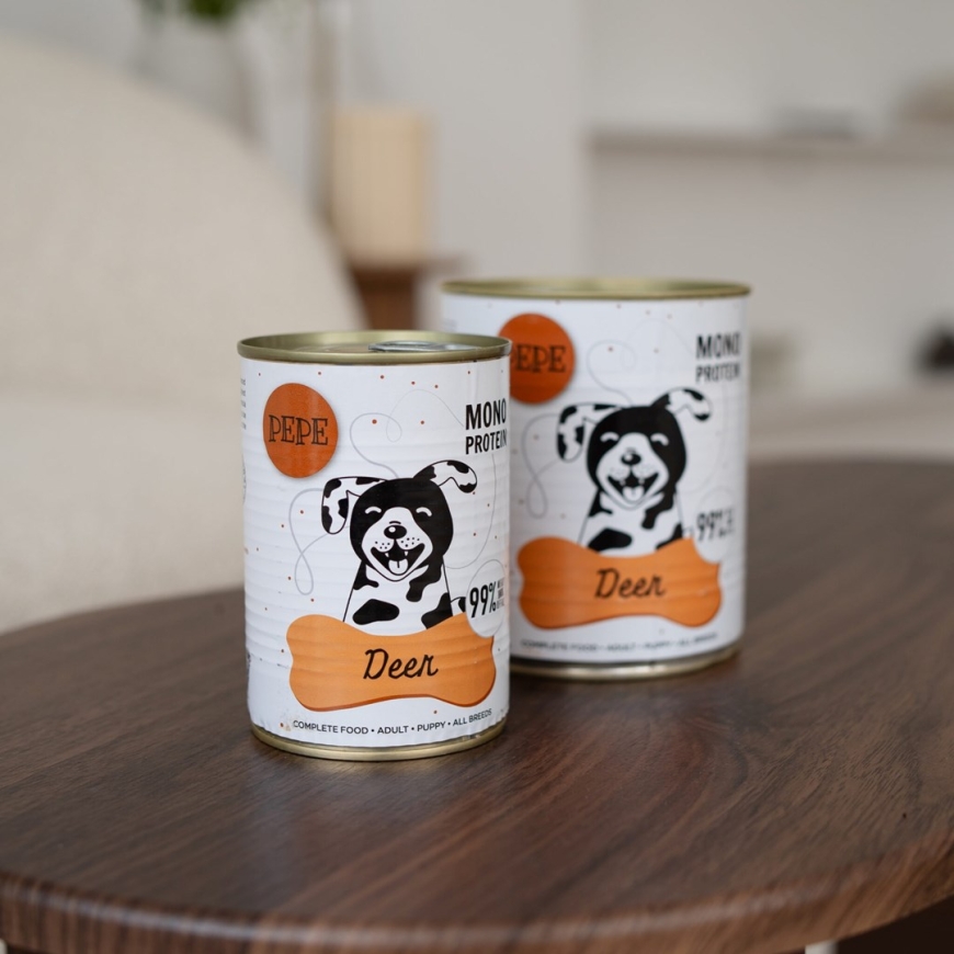 PAKA ZWIERZAKA PEPE Hirve liha mono - niiske koeratoit - 400g – 4