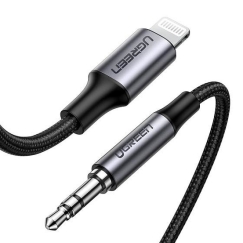 Ugreen 70509 mobiliojo telefono laidas Sidabras 1 m 3.5mm Lightning
