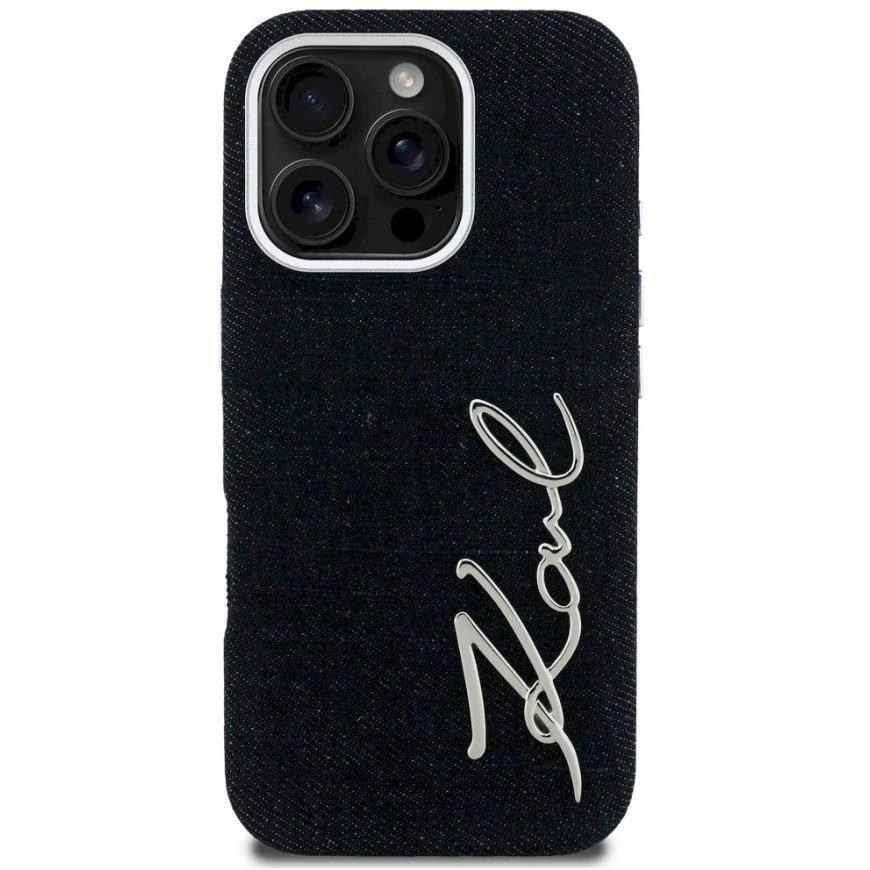 Karl Lagerfeld FW Jeans Signature Logo iPhone 16 Pro Max - Musta – 4