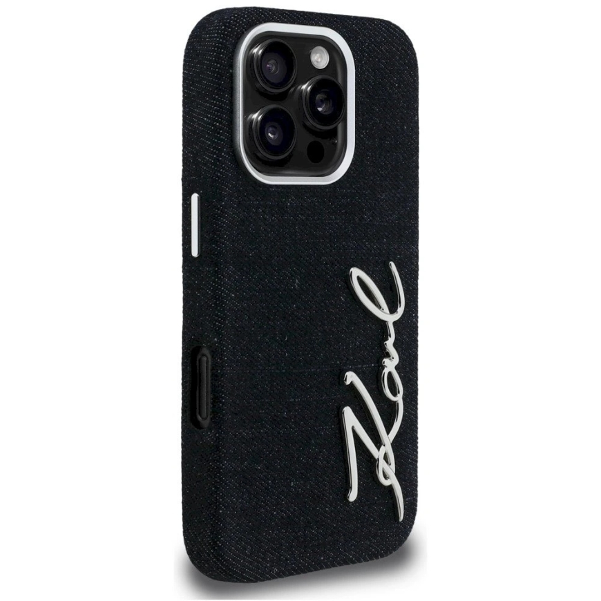 Karl Lagerfeld FW Jeans Signature Logo iPhone 16 Pro Max Case - Black – 5