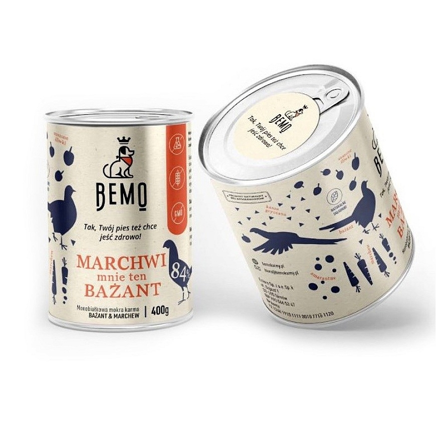 BEMO Marchwi mind Bažant Mono - märgkoera toit - 400g