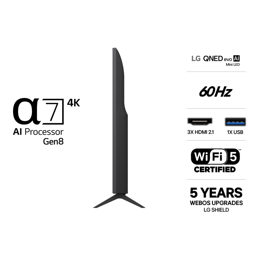 LG 50" QNED8EB – 4K Edge Mini-LED телевизор – 4