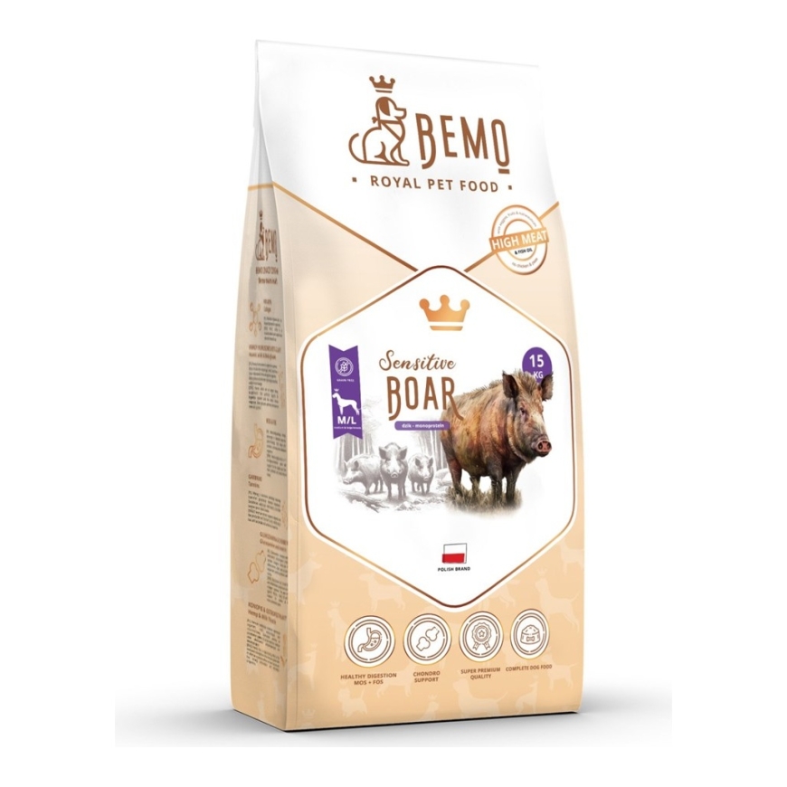 BEMO Sensitive Boar Medium/Large Mono - kuiva koiranruoka - 15kg