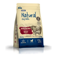 NATURAL jautiena su aviena M&L - sausi šunų ėdalai - 1,6 kg